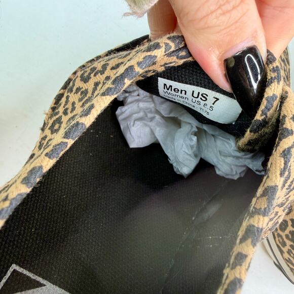 Vans Authentic Lo Pro Leopard Print T375 Canvas Sneakers Lace Up Shoes Size 8.5 - Picture 8 of 9